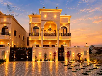 Luxury Furnished 5 Master BR Villa for Annual Rent in Al Zahya, Ajman | Majlis | Lounge | Furnished Rooftop | Kids' Pool | Free Wi-Fi