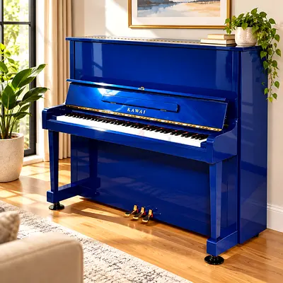 Kawai Upright Piano – Custom Royal Blue
