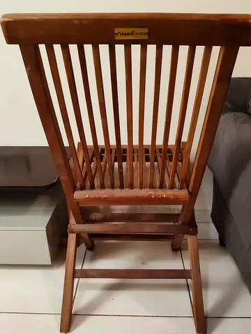 Solid Wood Slatted Dining/Accent Chair - Natural Finish