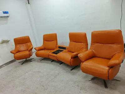 Original German leather Electric button control Recliner Sofa