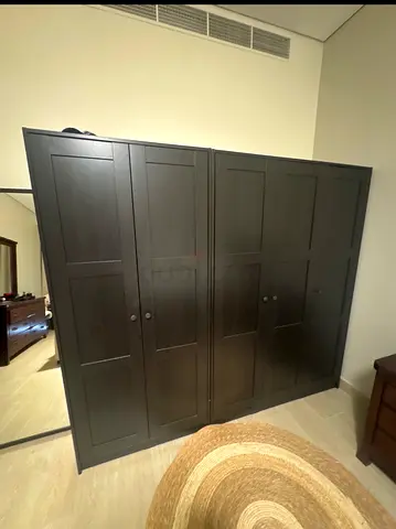 IKEA PAX-style 4-door Wardrobe in Dark Brown - Good Condition