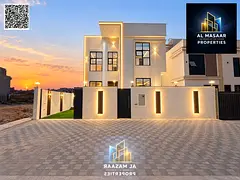 Villa for sale – two floors plus a roof level – featuring a large courtyard/patio. Price is nego