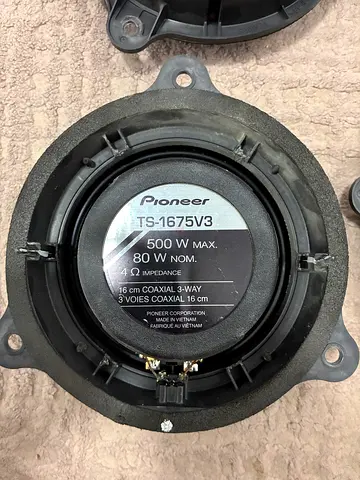 Pioneer TS-1675V3 6” 2-Way Car Speaker 4 pieces, 80W RMS / 500W Peak