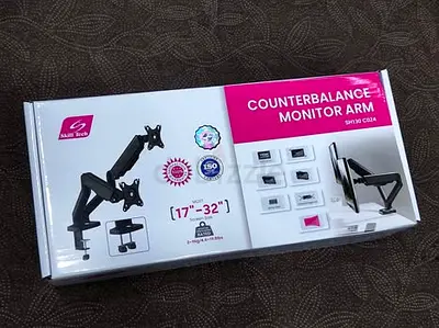 Single/Double Counterbalance Monitor Arm (fits 17"–32") - Adjustable Desk Mount