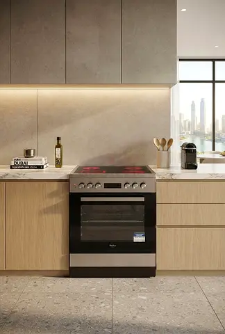 Beko 60x60cm Electric Cooker with 4 Cooking Zones and Oven