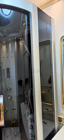 All-in-one Shower Cabin with Glass Doors with FM and light , not used after installation .
