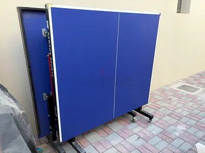 Foldable Table Tennis Table - Blue, Good Condition