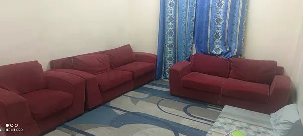 Red colour 6 seater sofa