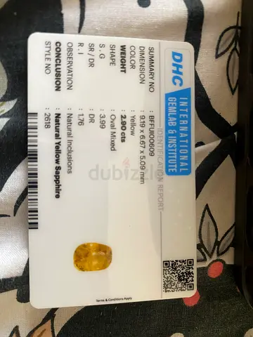 IGI Certificate Pure Zambian Emerald & Sri Lankan Yellow Sapphire - Big Discount Price
