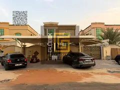 A 5,000-square-foot villa featuring 5 master bedrooms, a majlis, and a living area, offered at an ex