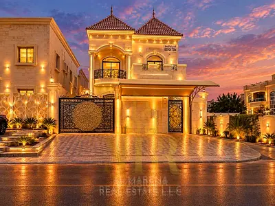 A unique opportunity to own a luxury villa in Al Muwaihat 1, Ajman, corner plot with central air conditioning, including electricity, water, and air c