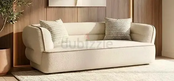 Brand new Glenn 2-seater Curved Sofa with brown Piping - Danube Home