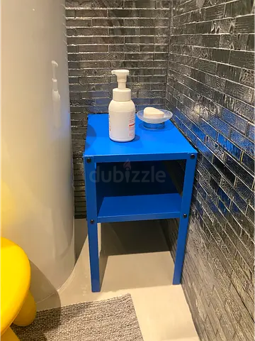 Ikea Small blue bedside/side table