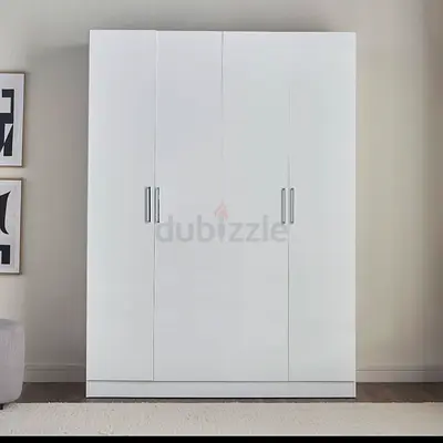 2 White Wardrobe Units – Good Condition