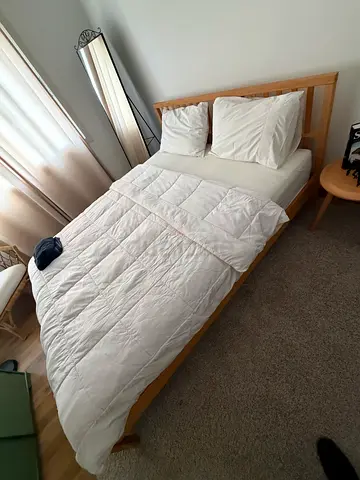 Wood queen bed frame