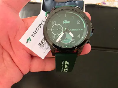 Lacoste Men’s Green Silicone Strap Sport Watch - New with Tags