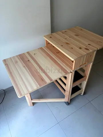 Solid Pine Folding Kitchen Drop-Leaf Table