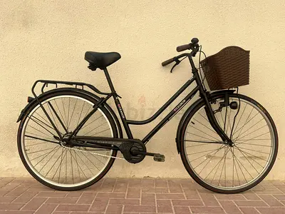 Large High Quality Classic Black Cruiser City Bike with Dynamo operated light Strong and Durable