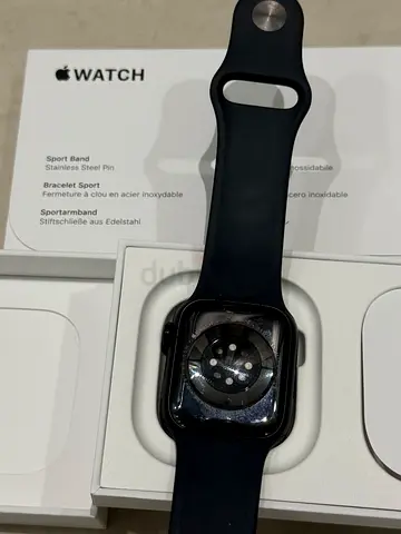 Apple Watch Series 9, 41mm (with black sport band) — good condition