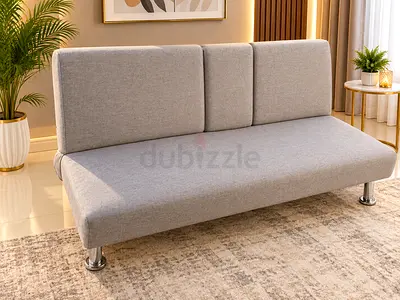 Light grey 3-seater sofa bed / futon - compact and clean condition