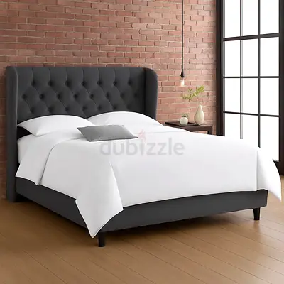 Brand New Queen Size Luxury Velvet Bed with Spring Mattress