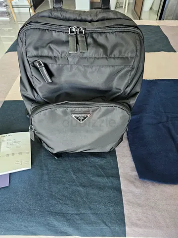 Prada Backpack Zaino Tessuto Nero - Black Color - Original with receipt & Protective Bag