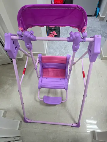 Lightweight Purple Baby Swing with Canopy — Good Condition