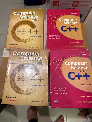 Set of 4 Computer Science C++ Textbooks (11th Edition) - Good used condition