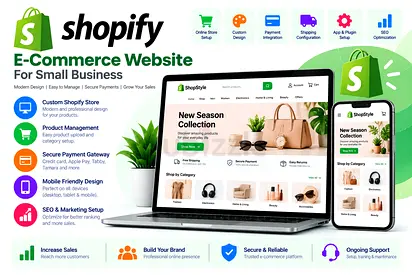 Shopify E-Commerce Website Developer | Online Store Design & Setup for Small Businesses