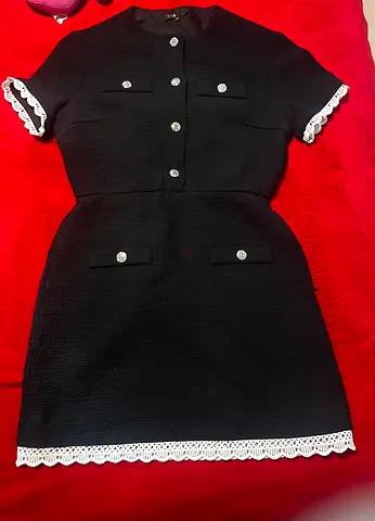 Maje black mini dress