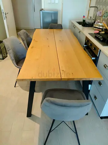 Solid Wood Dining Table No Chair 90x200 cm