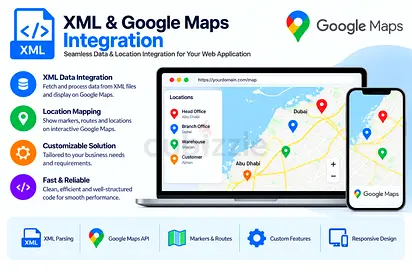 XML & Google Maps API Integration | Custom Location Mapping & Website Development
