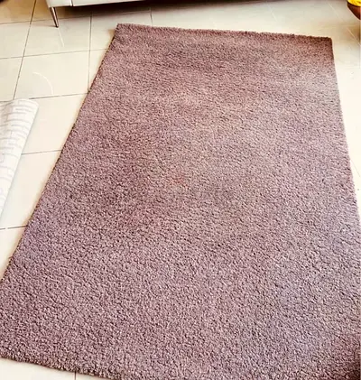 Used soft brown shaggy rug - good condition
