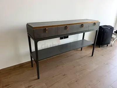 Dantone Wooden Console Table with Lower Shelf and Drawers - Modern Design