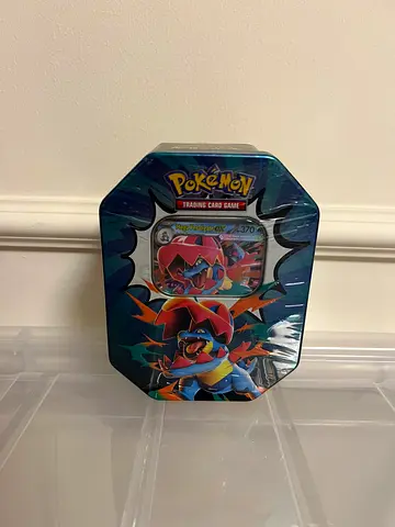 Pokémon Ascended Heroes Mega Feraligatr ex Tin | 4 Packs | Sealed