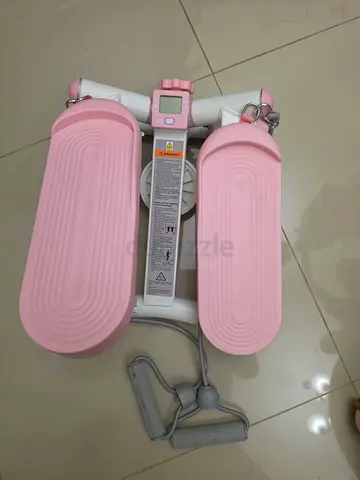 Compact mini stepper with resistance bands - light use
