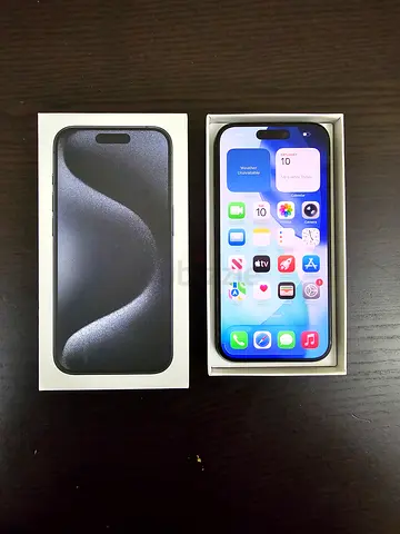 Iphone 15 pro with Box cable 512Gb storage Dual Esim battery health 87% cycle 608 All ok