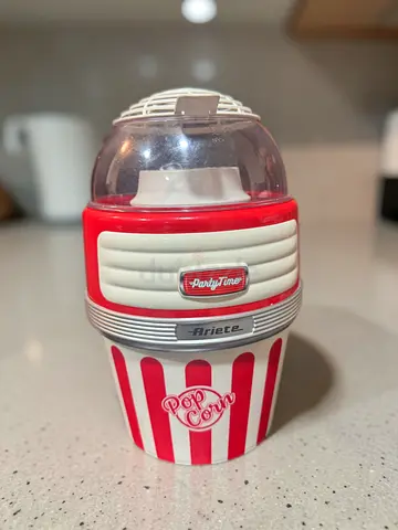 Ariete Party Time Pop Corn XL (Model 2957) electric hot air popcorn maker in red and white