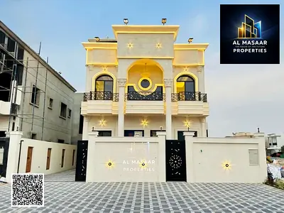 Classic-style villa in Al Zahia, Ajman; excellent finishing. Freehold ownership, with registration and ownership fees included. Strategically located