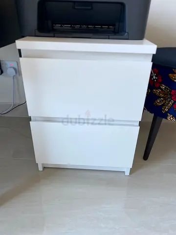 Ikea malm white drawer side table 2 drawers