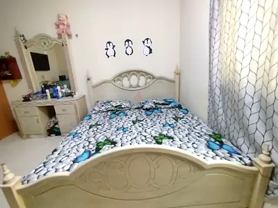 King size bed+mattress with Dressing table