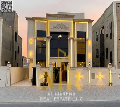 Luxury Classic Villa for Sale in Al Helio – Ajman | 5 Master Bedrooms | Full Stone Facade | Fees In
