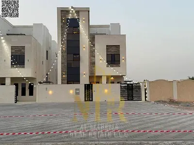 فيلا فاخرة للبيع في الحليو 2 – عجمان | 6 غرف ماستر | طابقان + روف | شامل رسوم التسجيل والتمليك