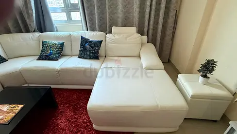 Living Room Leather Sofa Set (2+3+Bed+Side table)