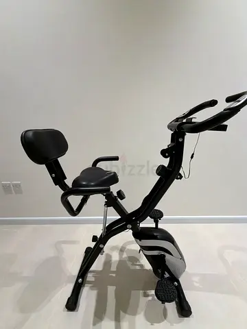 Foldable Upright Exercise Bike with Backrest