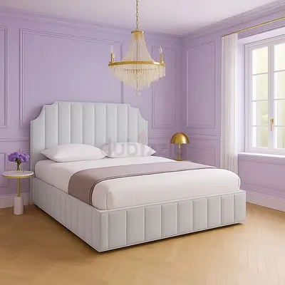 Brand New white colour 160*200 queen size bed.