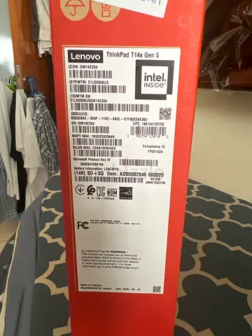 Brand New.Lenovo ThinkPad T14 Gen 5 box (Intel) - unopened packaging. Light weight . Core i7 ultra.