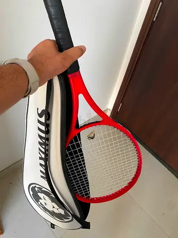 Maximus red tennis racket with cover - used - similar pure drive spec