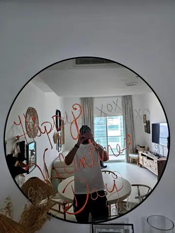 Big circle mirror