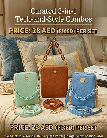 Set of 3 Compact Crossbody Phone Bags — Curated Tech & Style Combos